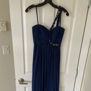 BCBG Blue Prom dress